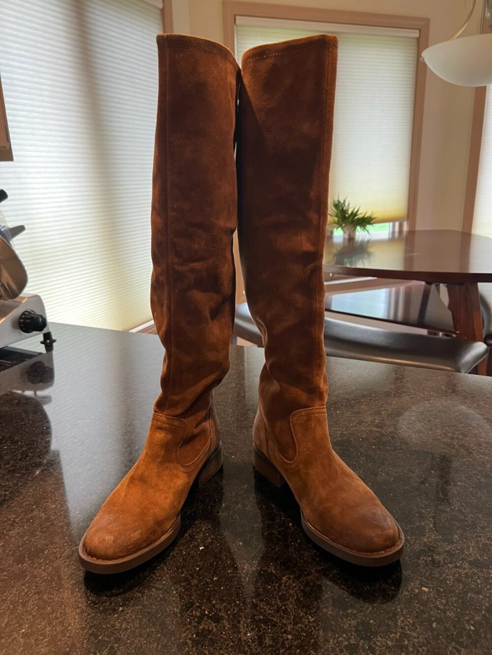Børn Borman Rust Brown Suede Over-the-Knee Boots Size 7.5